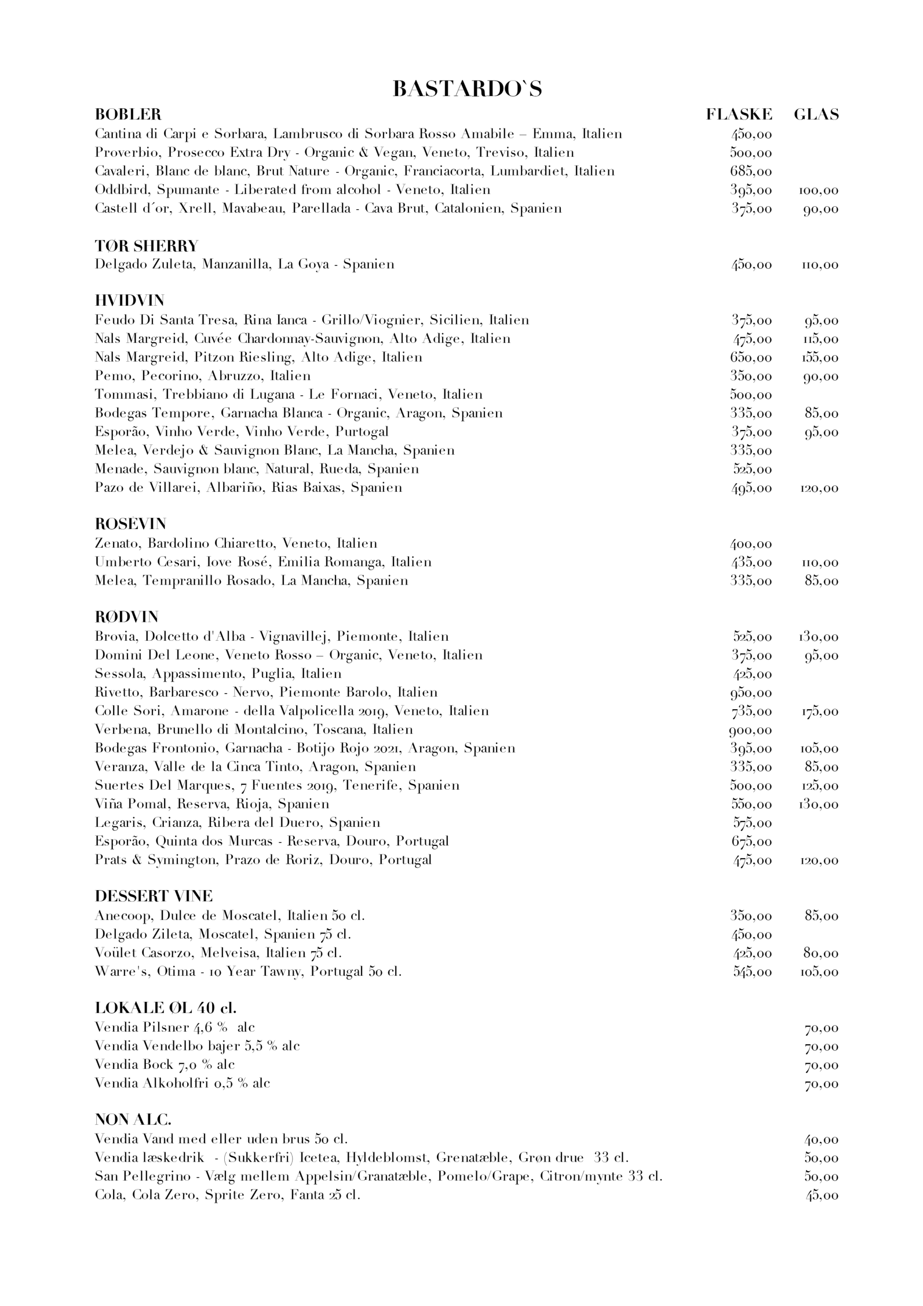 Drikkekort